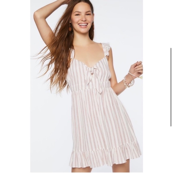 NWT Striped Knotted Mini Dress - Picture 5 of 10